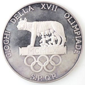 obverse: Medaglie. Roma. Medaglia 1960. Per la XVII Olimpiade. Ag 900. 