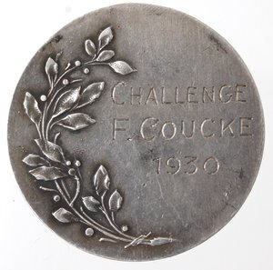 obverse: Medaglie. Francia. Medaglia 1930. Challenge F. Coucke. Ag. Opus Demey. 