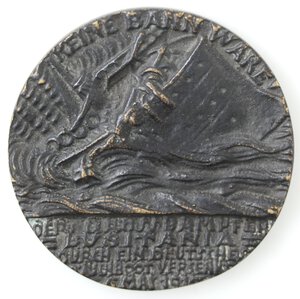 obverse: Medaglie. Germania. Medaglia per l affondamendo del Lusitania nel 1915. Br. 