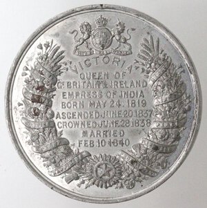 reverse: Medaglie. Gran Bretagna. Vittoria. 1876-1901. Medaglia 1897. MB. Commemorativa per i 60 anni di regno. 