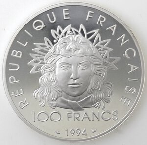 obverse: Francia. 100 Franchi 1994. Ag. 