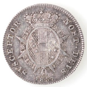 reverse: Firenze. Leopoldo II. 1824-1859. Mezzo Paolo 1857. Ag. 