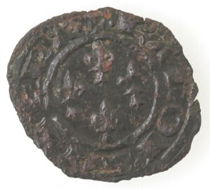 obverse: Messina o Brindisi. Carlo I d Angiò. 1266-1285. Denaro. Mi.