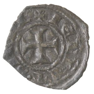reverse: Napoli. Carlo II d Angiò. 1285-1309. Denaro Gherardino. Mi. 