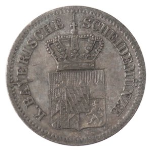 obverse: Germania-Baviera. Massimiliano II. 1848-1864. Kreuzer 1863. Mi. 