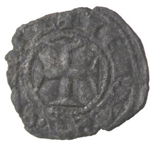 reverse: Napoli. Carlo II d Angiò. 1285-1309. Denaro Gherardino. Mi. 