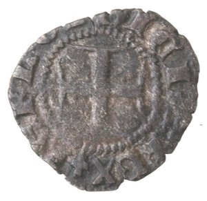 reverse: Napoli. Roberto d Angiò. 1309-1343. Denaro Gherardino. Mi. 