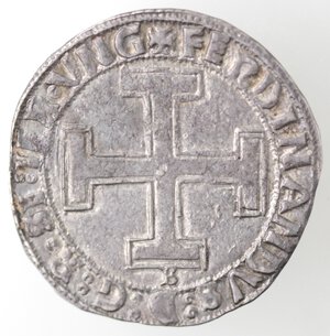 reverse: Napoli. Ferdinando I d Aragona. 1458-1494. Coronato. Ag. 
