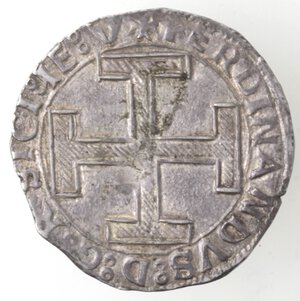 reverse: Napoli. Ferdinando I d Aragona. 1458-1494. Coronato. Senza sigle. Ag. 