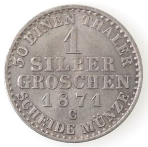 reverse: Germania-Prussia. Guglielmo I. 1861-1888. Groschen 1871 C. Ag. 