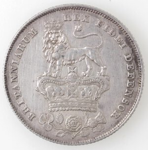 reverse: Gran Bretagna. Giorgio IV. 1820-1830. One Shilling 1824. Ag. 