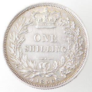 reverse: Gran Bretagna. Vittoria. 1837-1901. One Shilling 1856. Ag. 