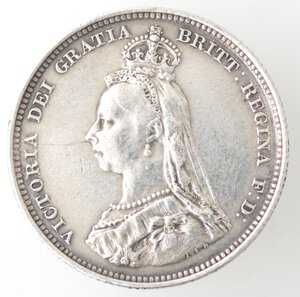 obverse: Gran Bretagna. Vittoria. 1837-1901. One Shilling 1887. Ag.