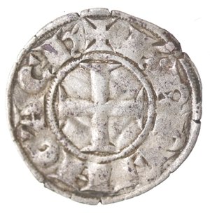 obverse: Chiarenza. Carlo I d Angiò. 1278-1285. Denaro tornese. MI. 