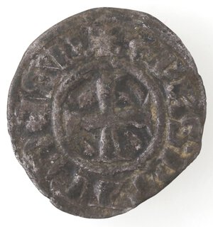 reverse: Lepanto. Filippo di Taranto. 1307-1313. Denaro Tornese. MI. 