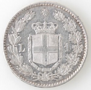 reverse: Umberto I. 1878-1900. 1 Lira 1886. Ag. 