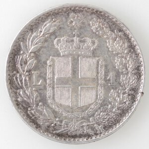 reverse: Umberto I. 1878-1900. 1 lira 1887. Ag. 