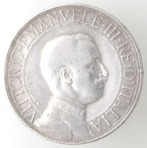 obverse: Vittorio Emanuele III. 1900-1943. 2 lire 1910 Quadriga Veloce. Ag. 