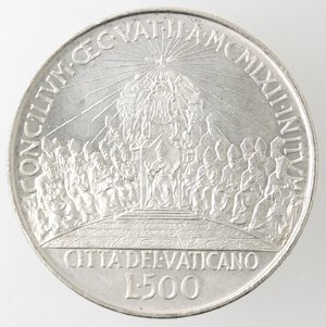 reverse: Vaticano. Giovanni XXIII. 1958-1963. 500 Lire 1962. Ag. 