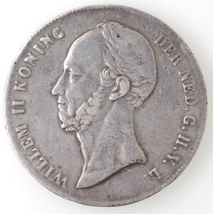 obverse: Olanda. Guglielmo II. 840-1849. 2,5 Gulden 1847. Ag. 