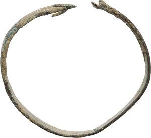 reverse: Bronze bracelet.  Greek.  54 mm diameter