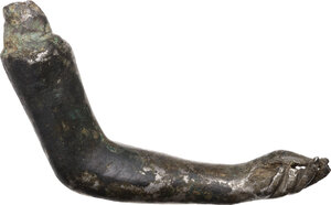 reverse: Solid silver female arm.  Roman, 1st-3rd century AD.  61 mm. 39.36 g