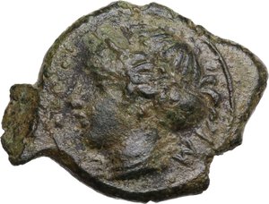 obverse: Himera. AE Hemilitron-Hexonkion, c. 415-409 BC