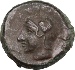 obverse: Kamarina. AE Tetras, c. 410-405 BC