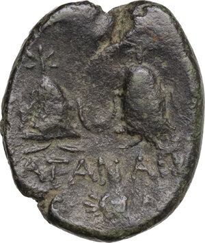 reverse: Katane. AE 21 mm. late 2nd-1st century BC
