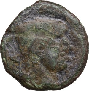obverse: Etruria, Populonia. AE Triens of 10 Units. Late 3rd century BC