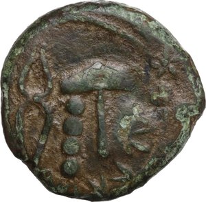reverse: Etruria, Populonia. AE Triens of 10 Units. Late 3rd century BC
