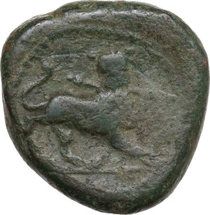 reverse: Central Italy, uncertain mint.  Capua or Minturnae(?) . AE 20.5 mm. late 90s-early 80s BC