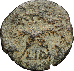 reverse: Judaea.  Claudius (41-54). AE Prutah, struck under Antonius Felix