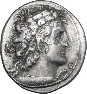 obverse: Egypt, Ptolemaic Kingdom.  Ptolemy X Alexander I, Sole reign (101-88 BC). AR Tetradrachm. Alexandreia mint. Dated RY 17 (98/7 BC)