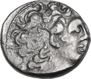 obverse: Egypt, Ptolemaic Kingdom.  Ptolemy XII Neos Dionysos (81-58 BC). AR Tetradrachm. Alexandreia mint. Dated RY 23 (59/58 BC)