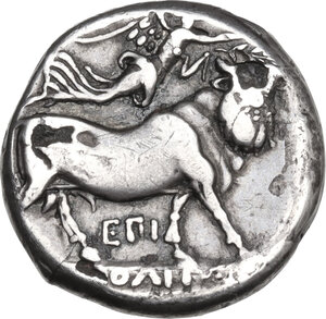 reverse: Central and Southern Campania, Neapolis. Fourrée Nomos, c. 275-250 BC