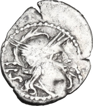 obverse: Anonymous. AR Sestertius, uncertain Samnite mint (Bovianum?), 214 BC