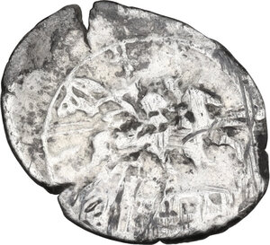 reverse: Anonymous. AR Sestertius, uncertain Samnite mint (Bovianum?), 214 BC
