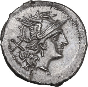 obverse: Anonymous. Denarius, uncertain Campanian mint (Capua?), 209 BC