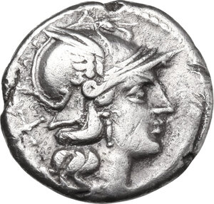 obverse: Anonymous. AR Denarius, uncertain Lucanian mint (Venusia?), 207 BC