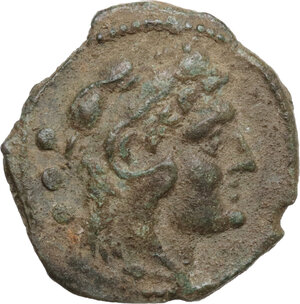 obverse: Anonymous sextantal series. AE Quadrans of reduced weight, after 211 BC