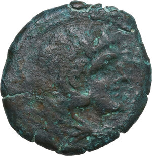 obverse: Anonymous sextantal series. AE Quadrans, after 211 BC