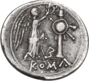 reverse: VB series. AR Victoriatus, uncertain Samnite mint, 212 BC