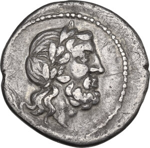 obverse: VB series. AR Victoriatus, uncertain Samnite mint, 211 BC