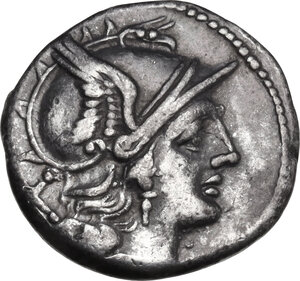 obverse: Crescent (second) series. AR Denarius, uncertain Spanish mint, 204 BC