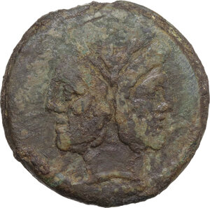 obverse: A. Caecilius. AE As, c. 169-158 BC