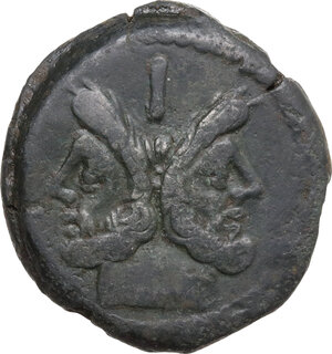 obverse: M. Atilius Saranus. AE As, 148 BC