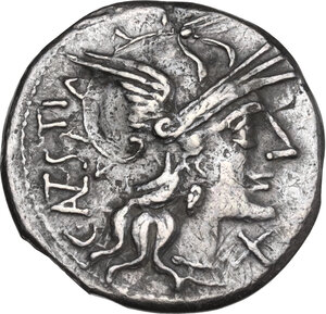 obverse: C. Antestius. Fourreé Denarius, 146 BC