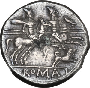 reverse: C. Antestius. Fourreé Denarius, 146 BC