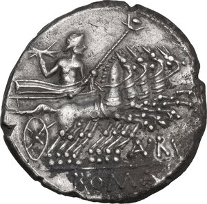 reverse: T. Annius Rufus. AR Denarius, Rome mint, 144 BC